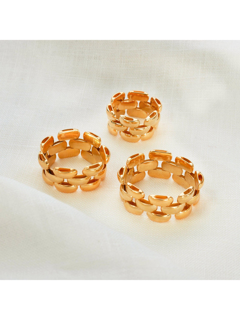 Monica Vinader chain ring gold vermeil (British brand)
