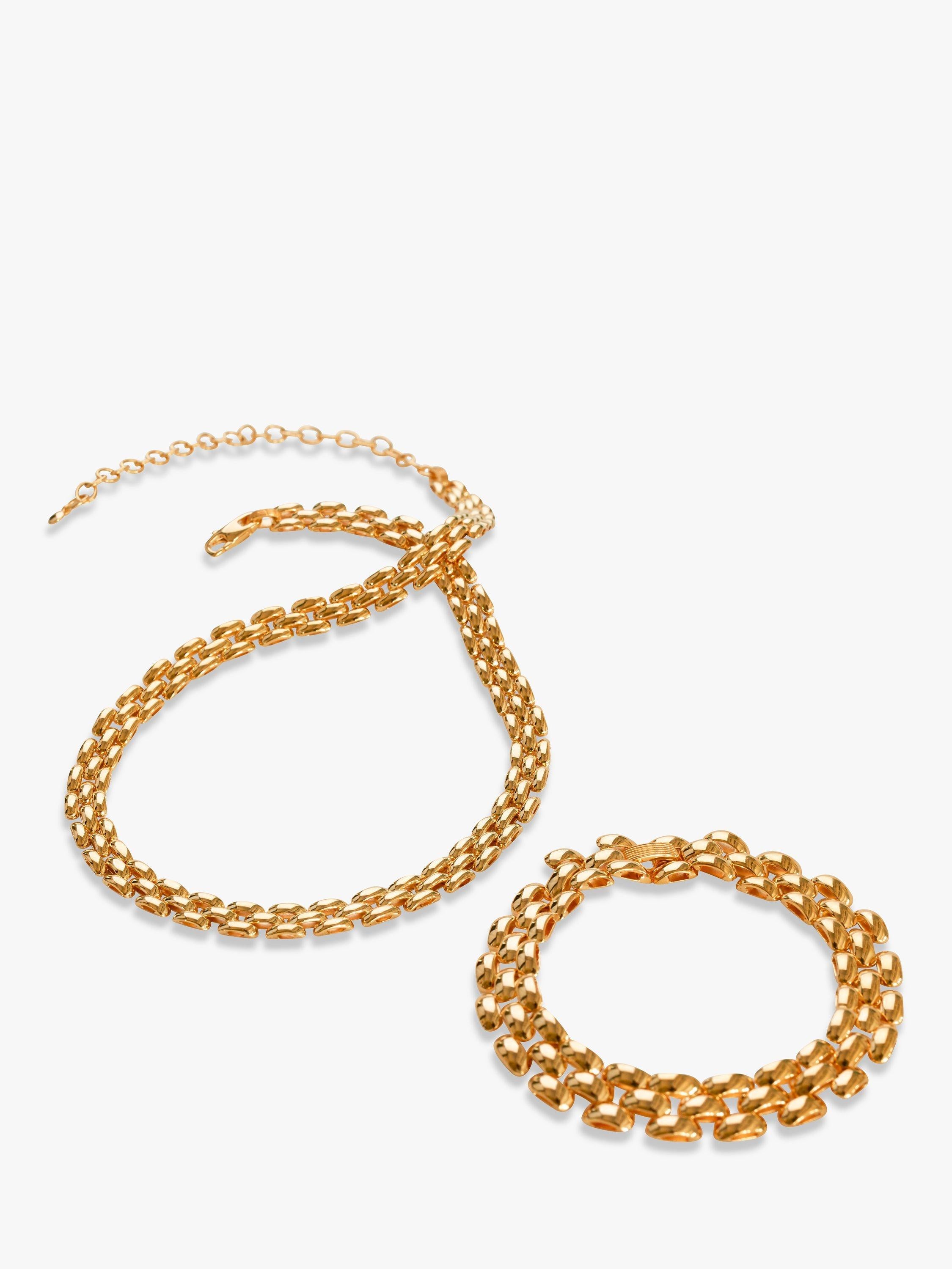 Monica Vinader Heirloom collar necklace gold plated, imported from the UK