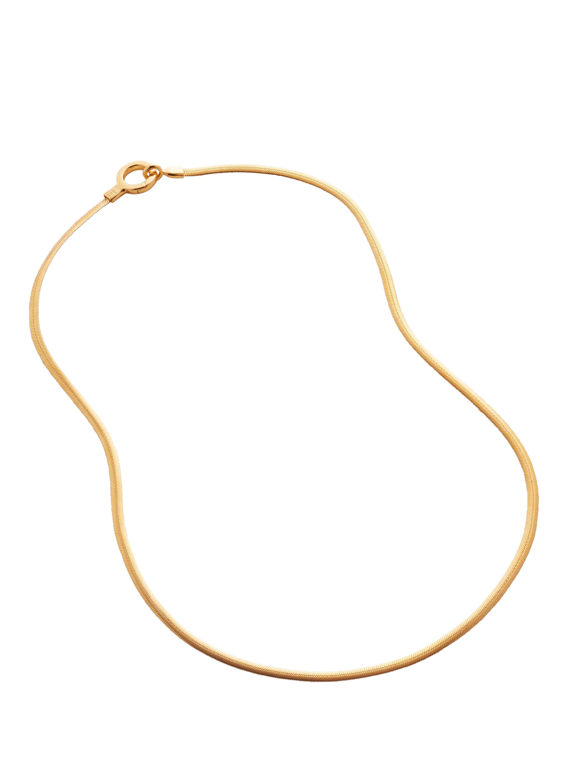 Monica Vinader gold snake chain necklace, imported from the UK