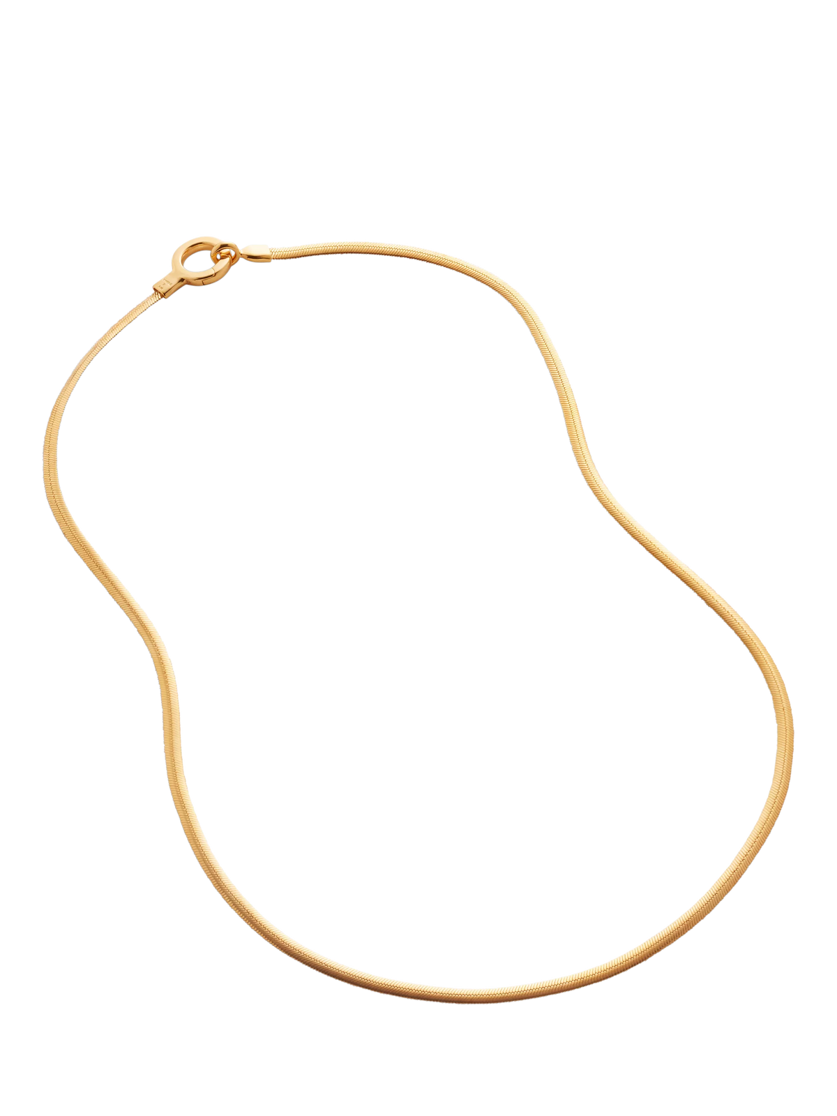 Monica Vinader gold snake chain necklace, imported from the UK
