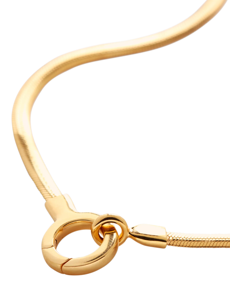 Monica Vinader gold snake chain necklace, imported from the UK