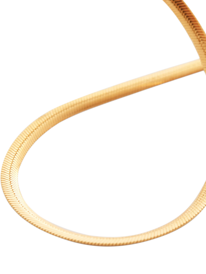Monica Vinader gold snake chain necklace, imported from the UK