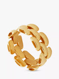 Monica Vinader Chain Ring Gold Band Ring