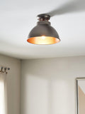 John Lewis Baldwin semi flush ceiling light antique metallic finish, UK version
