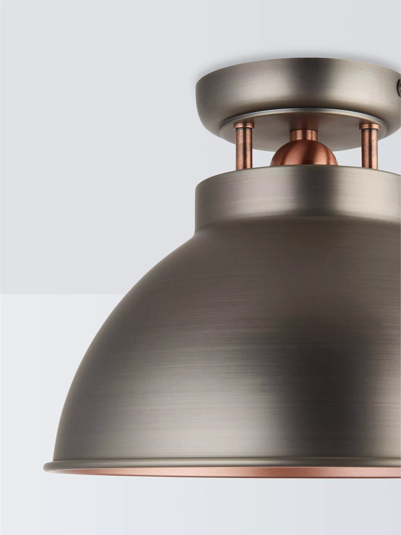 John Lewis Baldwin semi flush ceiling light antique metallic finish, UK version