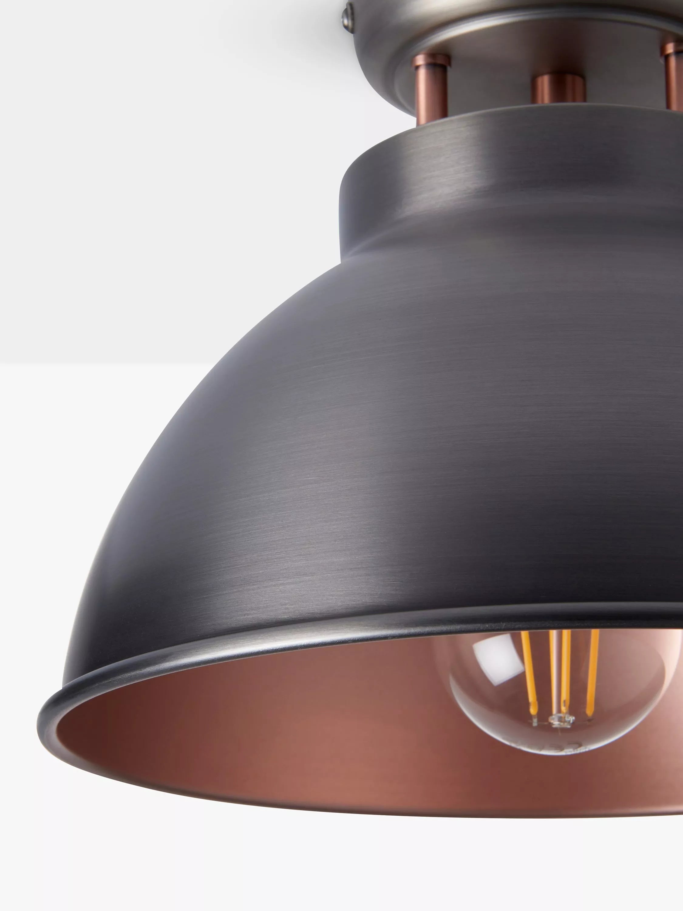 John Lewis Baldwin semi flush ceiling light antique metallic finish, UK version