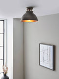 John Lewis Baldwin semi flush ceiling light antique metallic finish, UK version