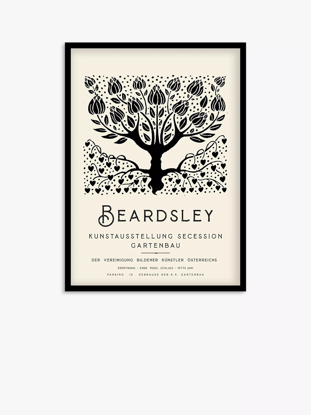 John Lewis framed print Art Nouveau tree 73.5x53.5cm - British product