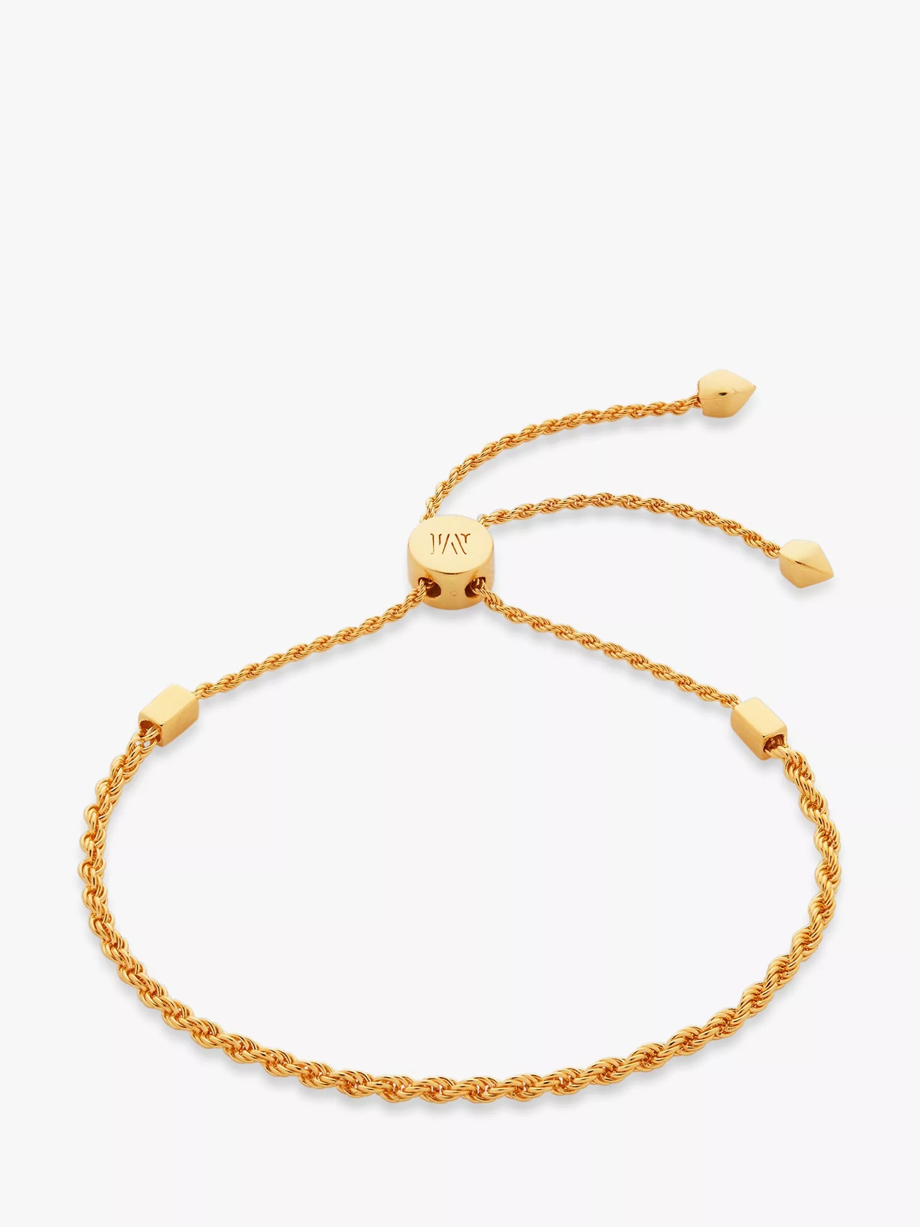 Monica Vinader gold corda fine chain bracelet - British product