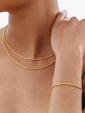 Monica Vinader gold corda fine chain bracelet - British product