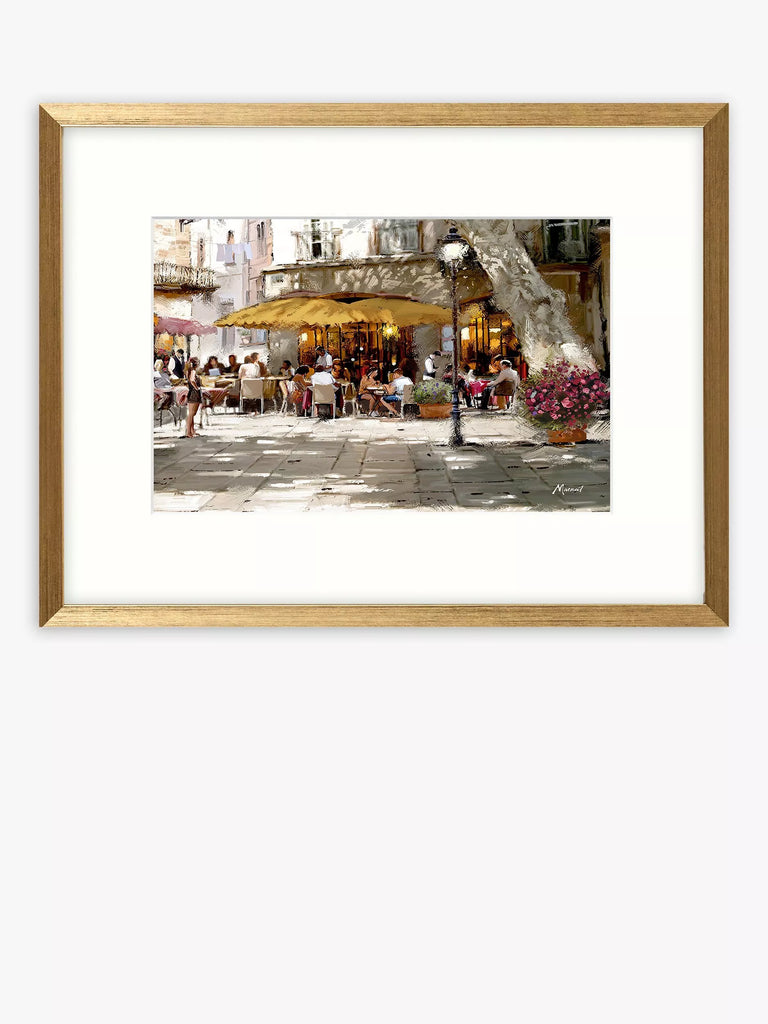 John Lewis Richard Macneil 'European Cafe Scene II' Framed Print & Mount, 32 x 42cm, Multi