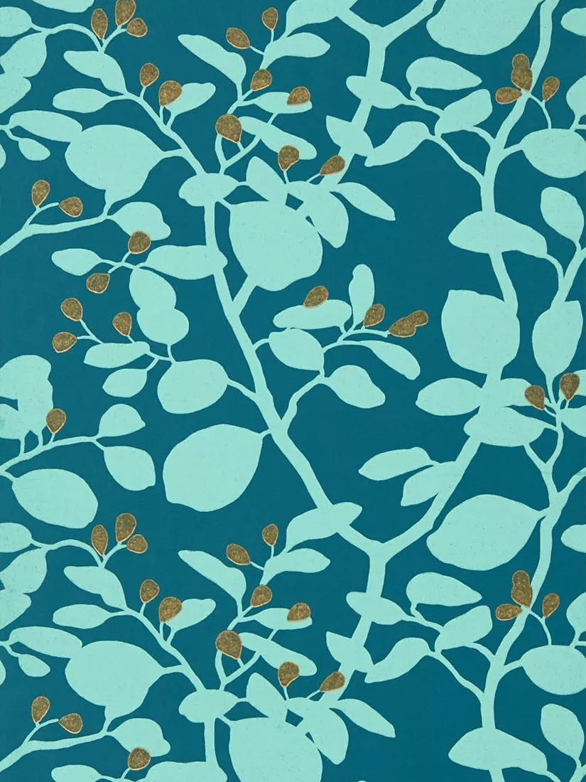 Harlequin Ardisia wallpaper with berry and branch design, UK version