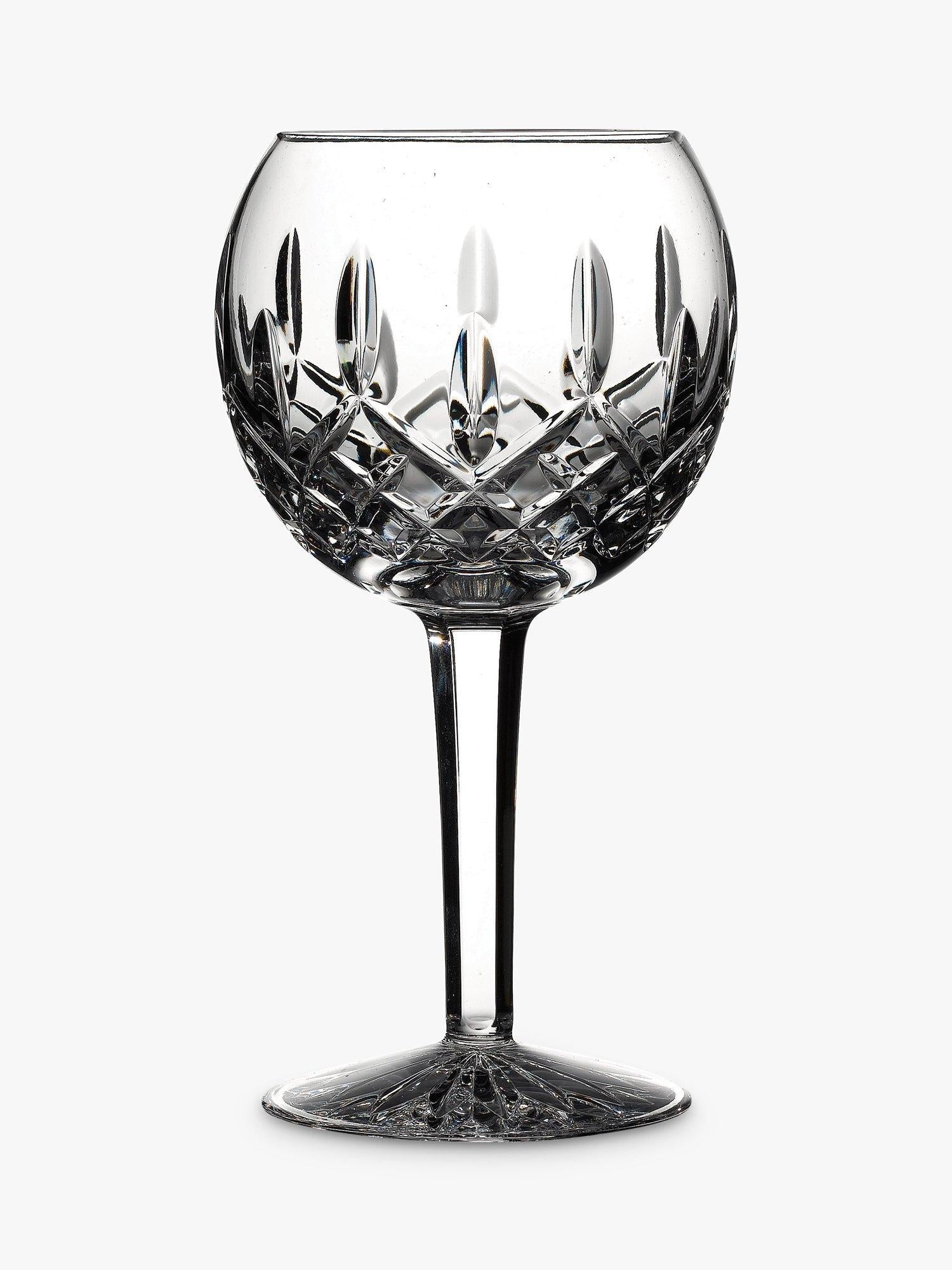Waterford Crystal cut glass balloon wine glass 350ml clear (British brand)