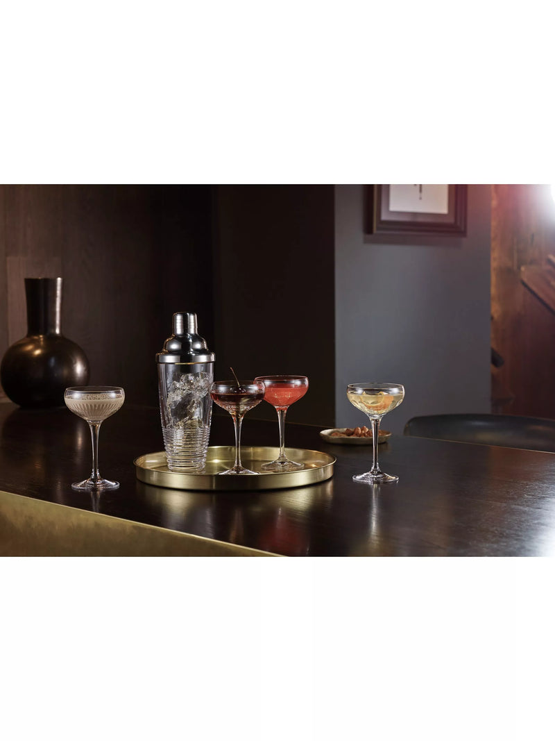 Waterford crystal cut glass small coupe glasses, set of 4, 120ml (British brand)