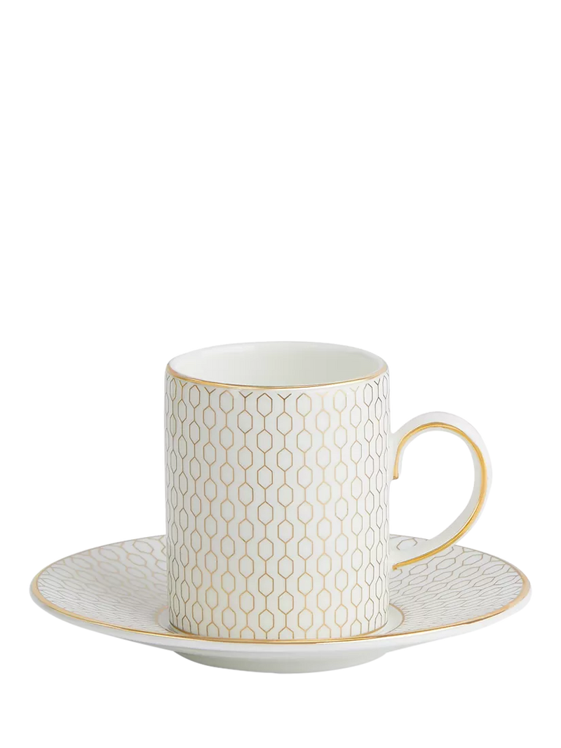 Wedgwood Gio Gold espresso cup and saucer 80ml (British brand)