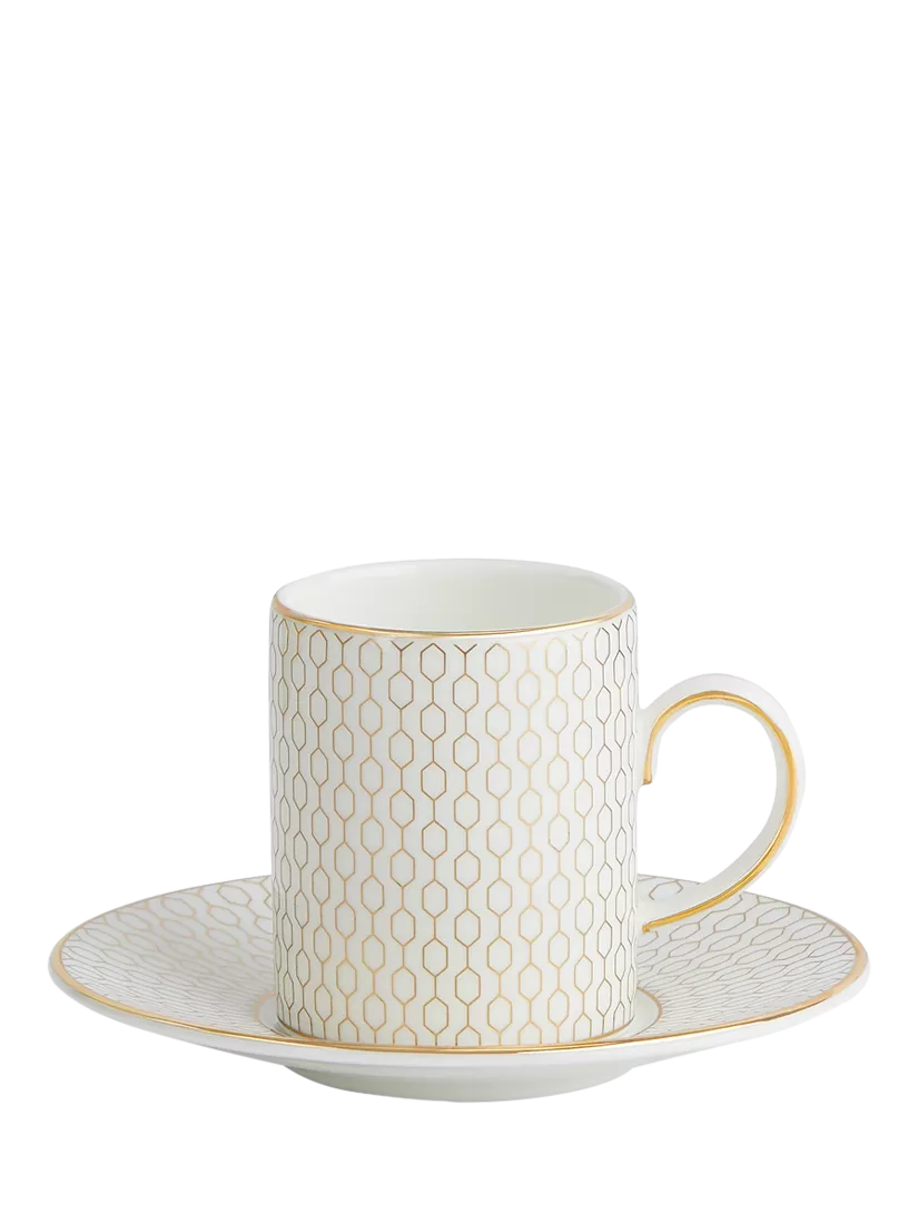 Wedgwood Gio Gold espresso cup and saucer 80ml (British brand)