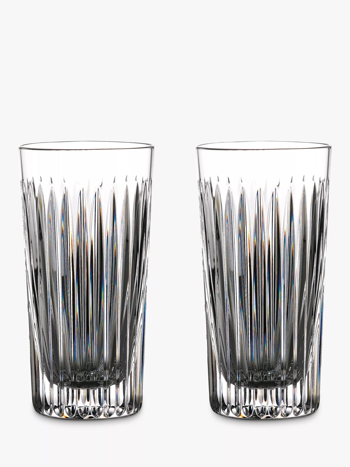 Waterford cut glass highball glasses set of 2, 400ml clear (British brand)