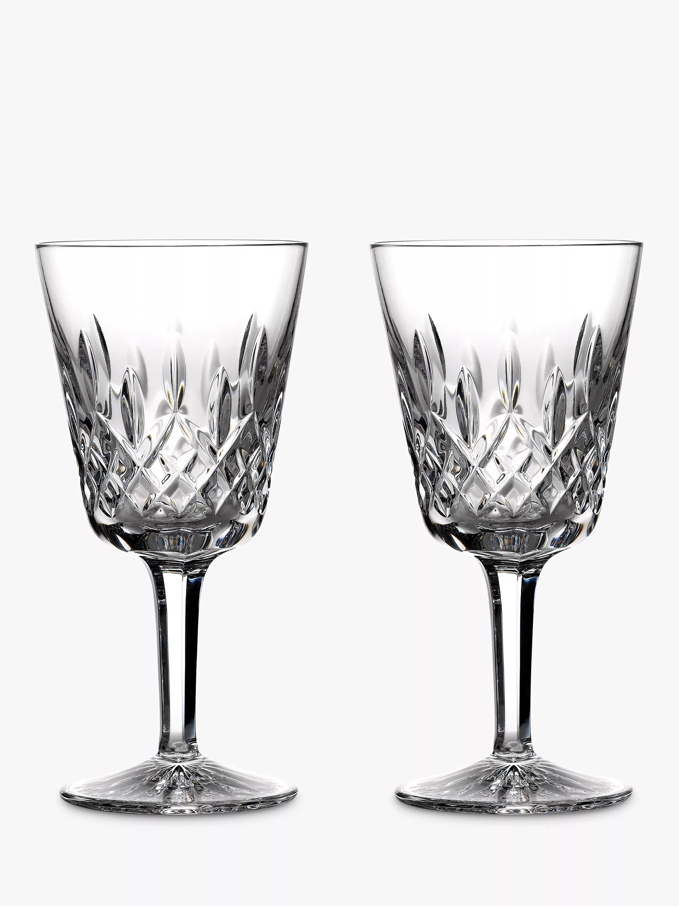 Waterford Crystal Lismore cut glass goblets set of 2 250ml (British brand)