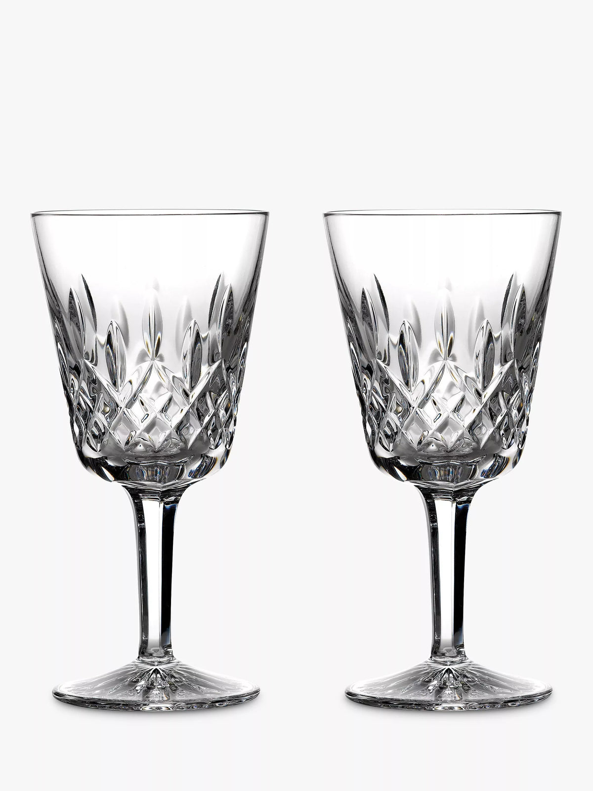 Waterford Crystal Lismore cut glass goblets set of 2 250ml (British brand)