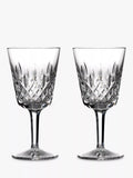Waterford Crystal Lismore cut glass goblets set of 2 250ml (British brand)