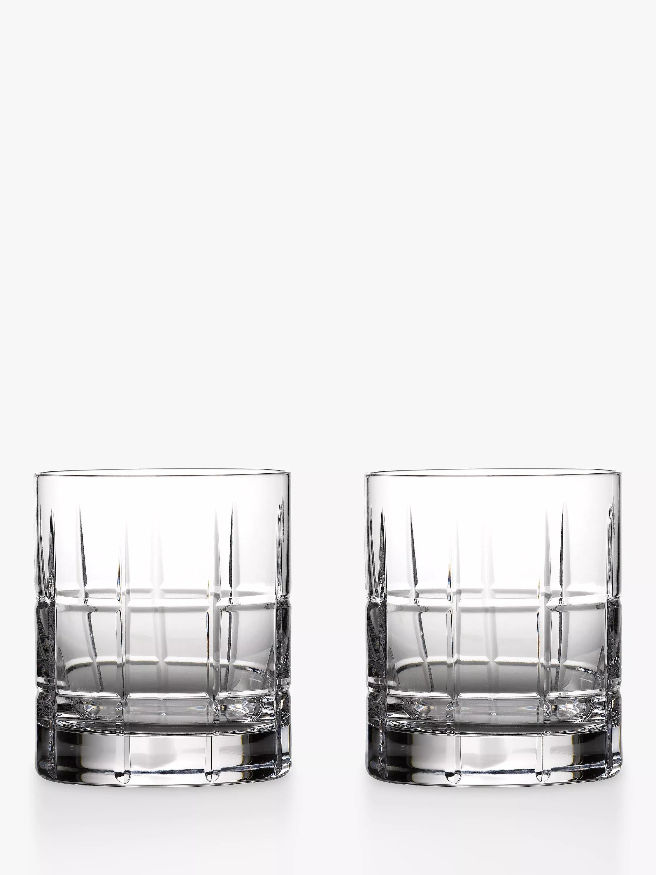 Waterford double old fashioned crystal tumblers pair, imported from the UK