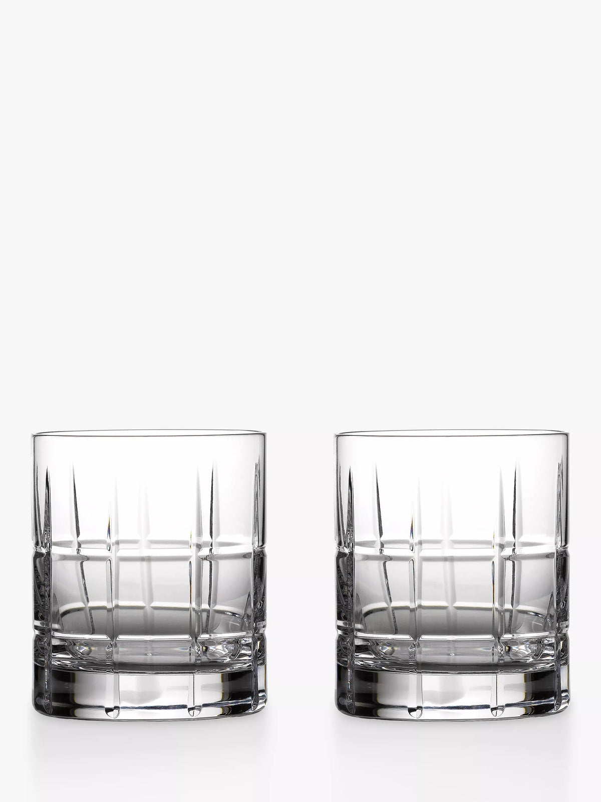 Waterford double old fashioned crystal tumblers pair, imported from the UK