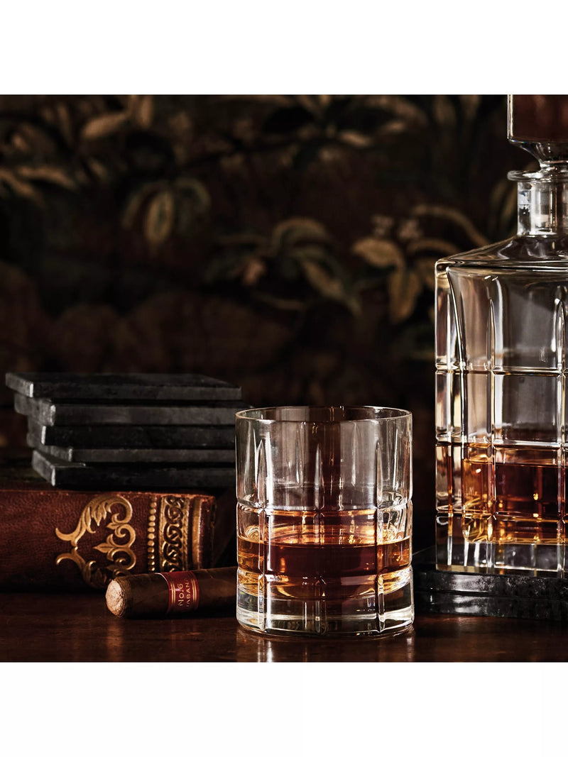 Waterford double old fashioned crystal tumblers pair, imported from the UK