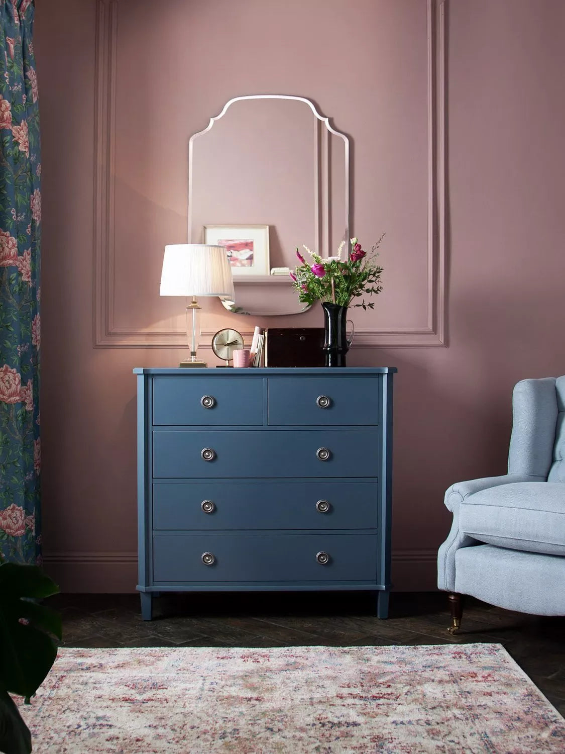 Laura Ashley Rochelle bevelled glass wall mirror 72x100cm (British brand)