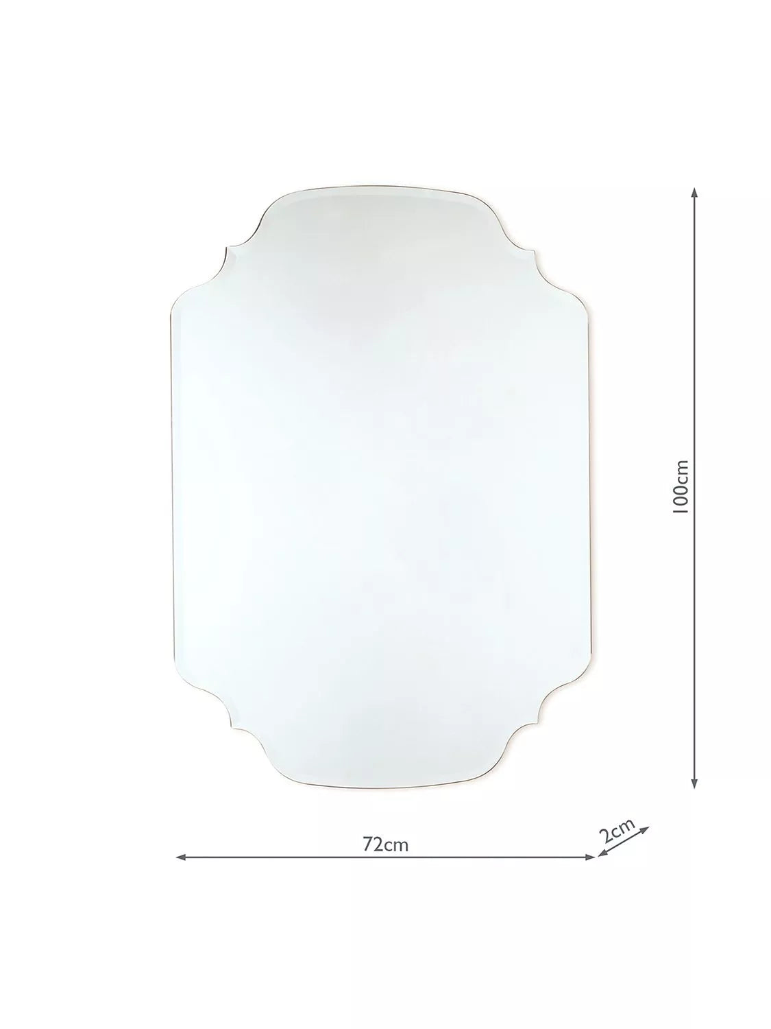 Laura Ashley Rochelle bevelled glass wall mirror 72x100cm (British brand)