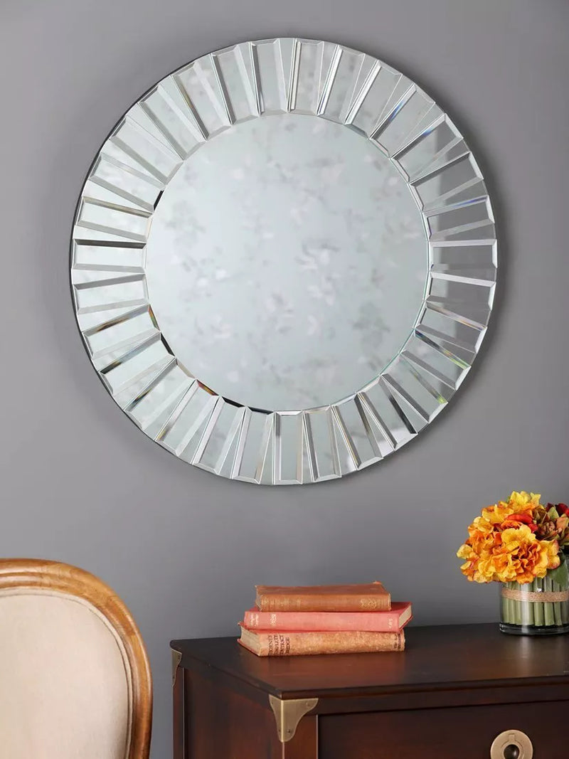 Laura Ashley round wall mirror bevelled glass 60cm (British brand)