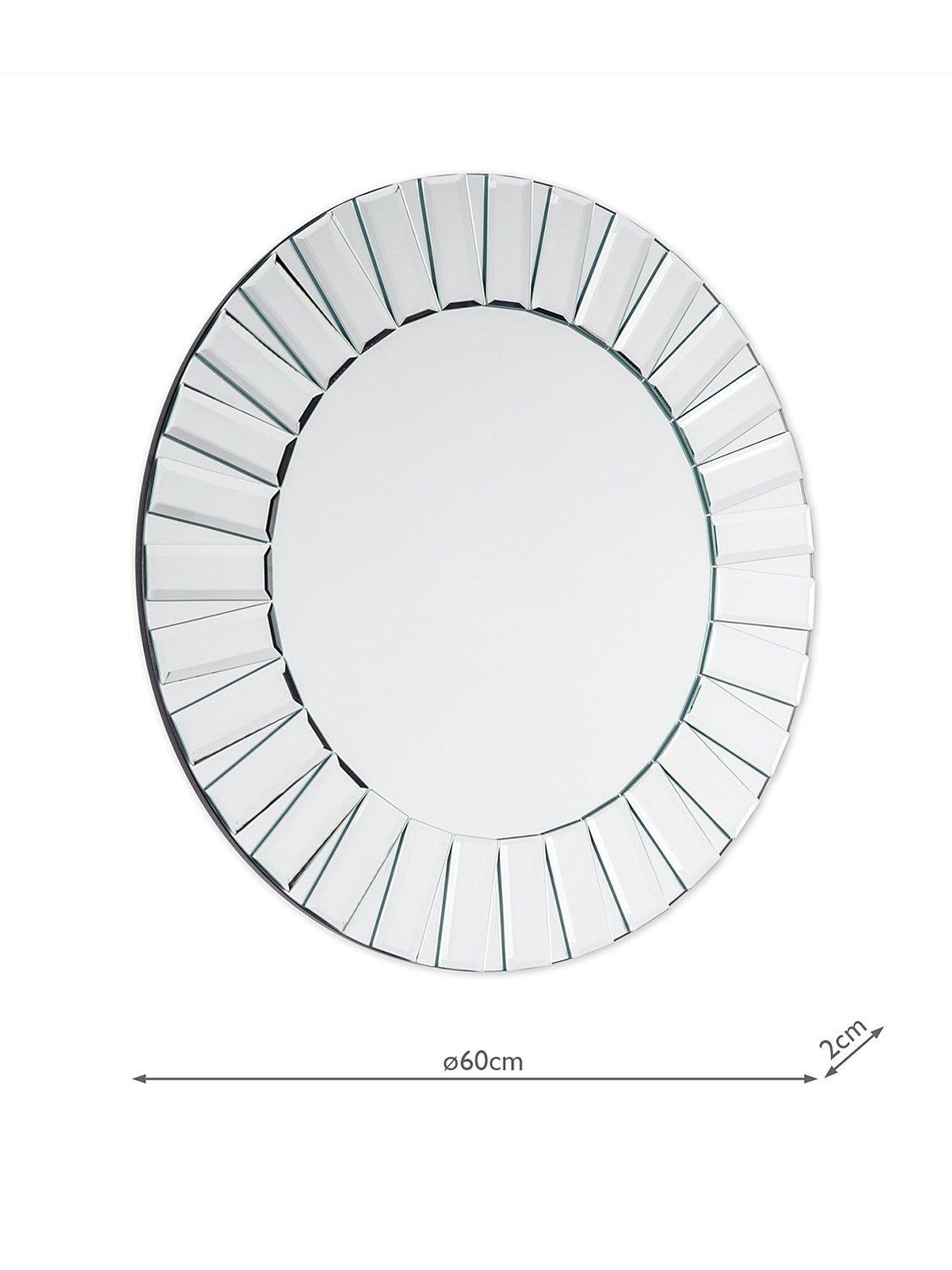 Laura Ashley round wall mirror bevelled glass 60cm (British brand)