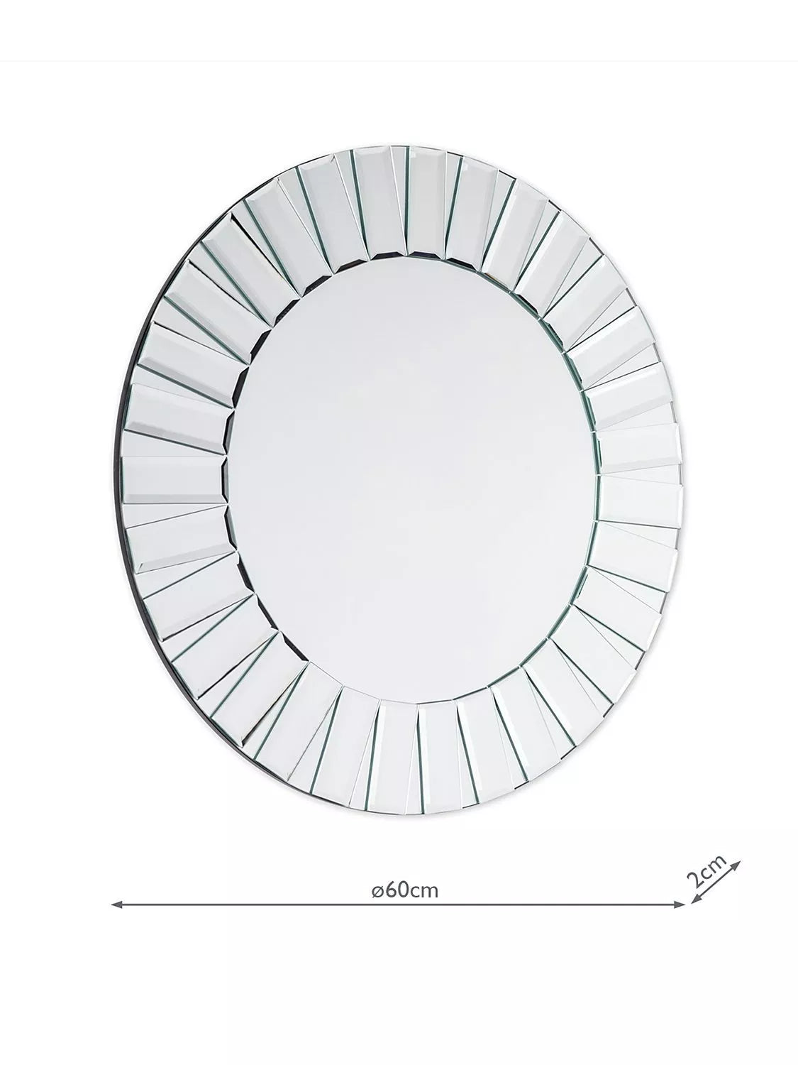 Laura Ashley round wall mirror bevelled glass 60cm (British brand)