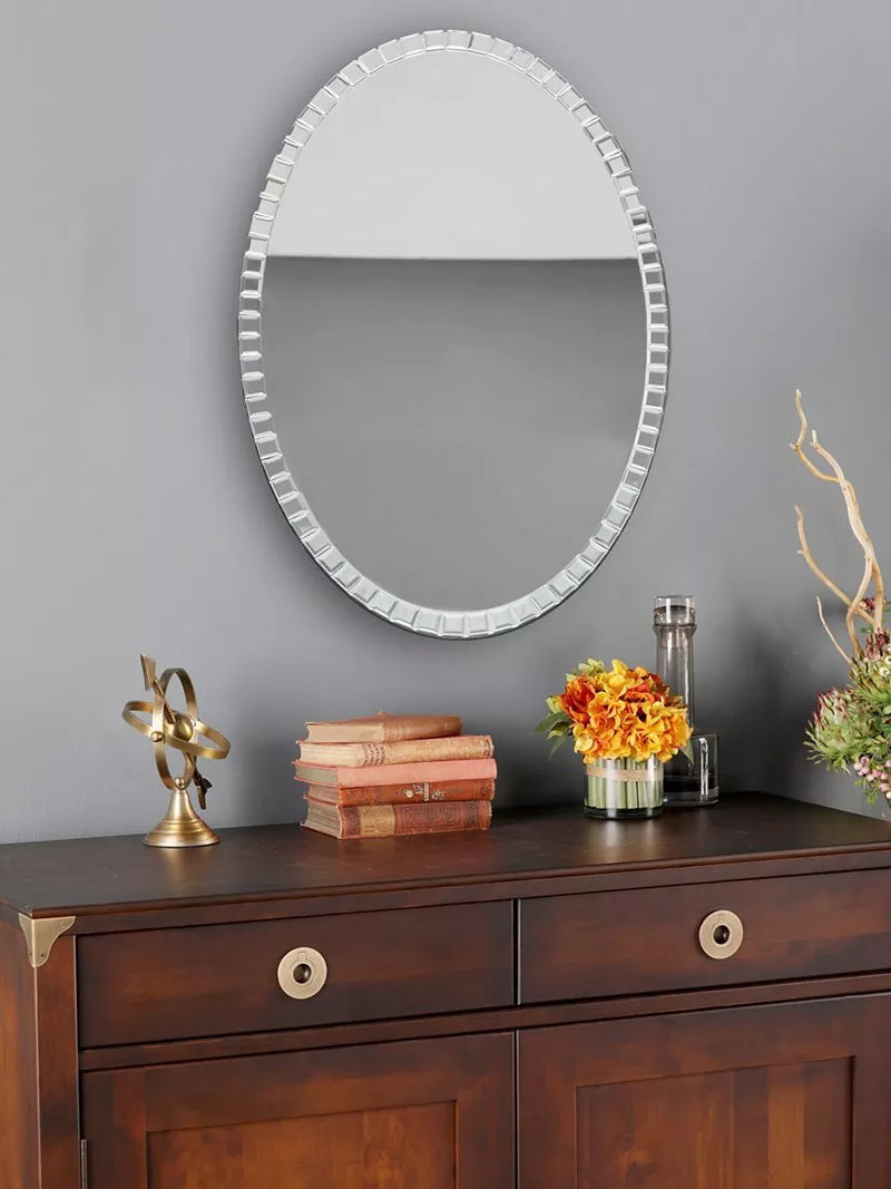 Laura Ashley oval glass wall mirror Clear 80 x 53cm, UK version