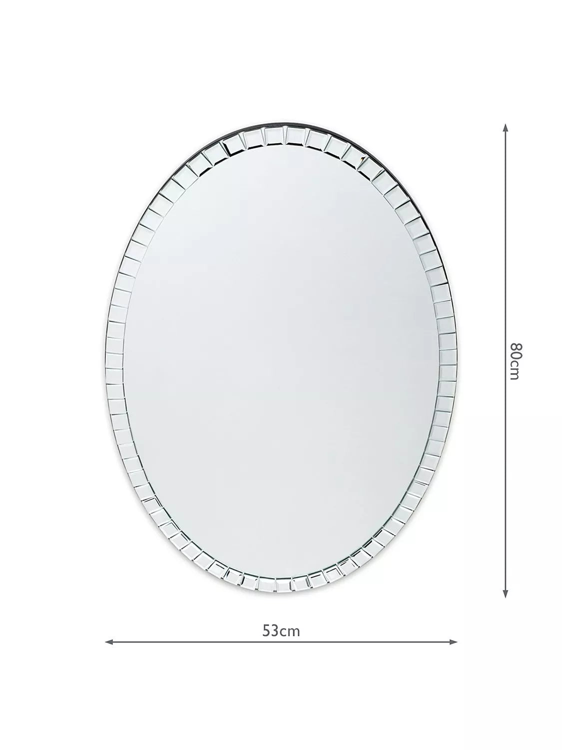 Laura Ashley oval glass wall mirror Clear 80 x 53cm, UK version