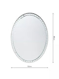 Laura Ashley oval glass wall mirror Clear 80 x 53cm, UK version