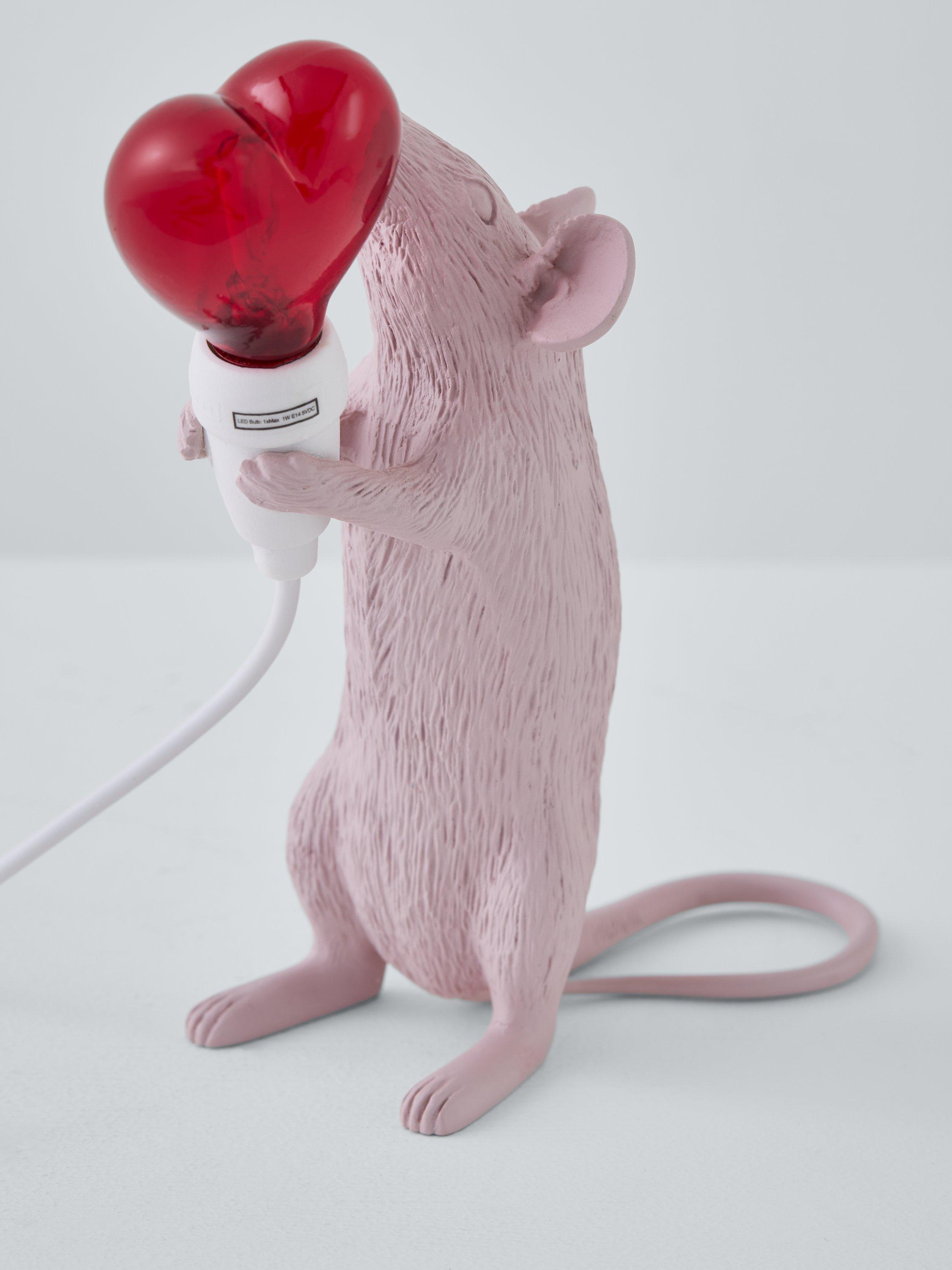 Seletti Love Edition Mouse LED Table Lamp Pink (British brand)