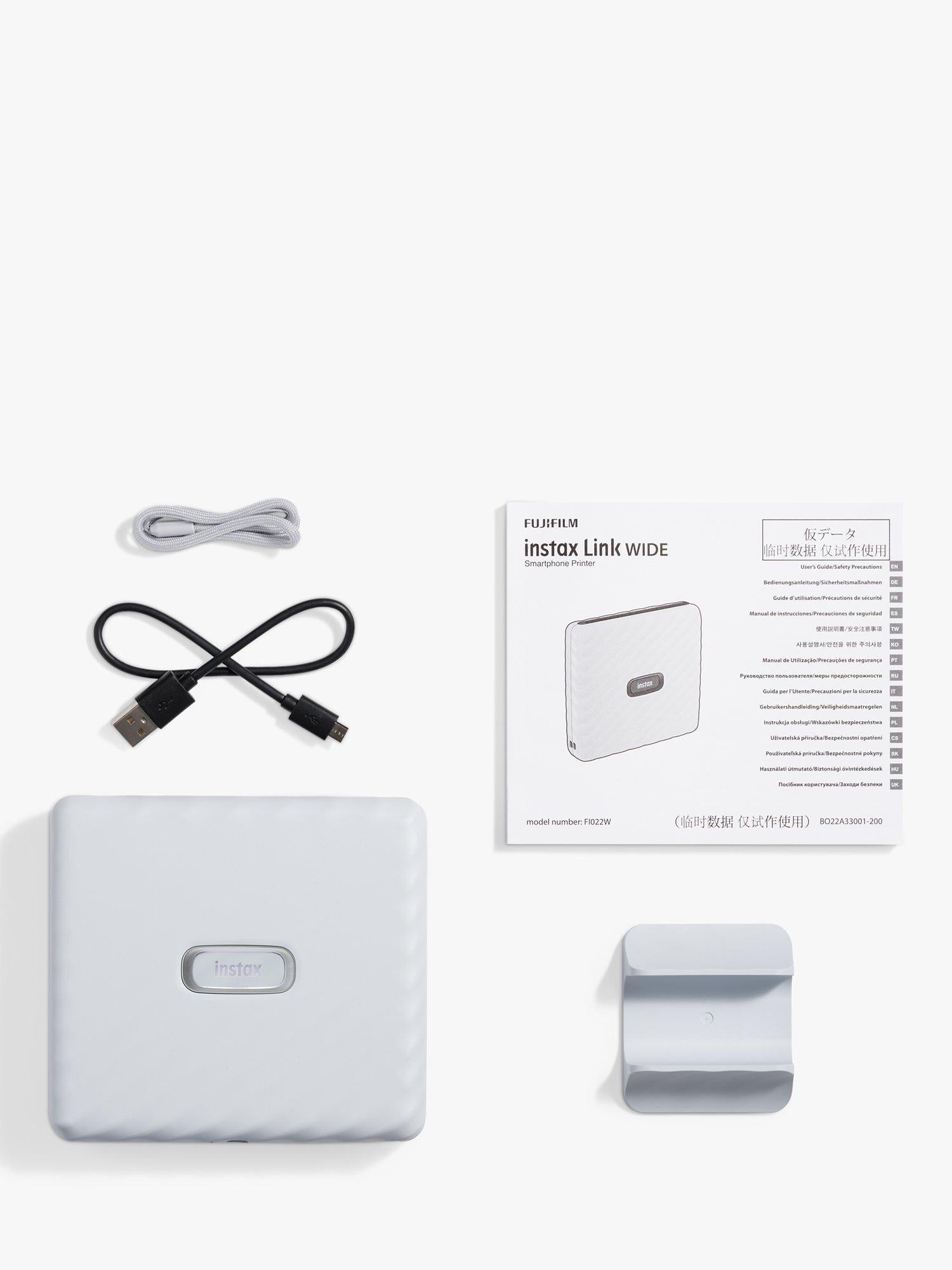 Fujifilm instax Link Wide mobile photo printer (British brand)