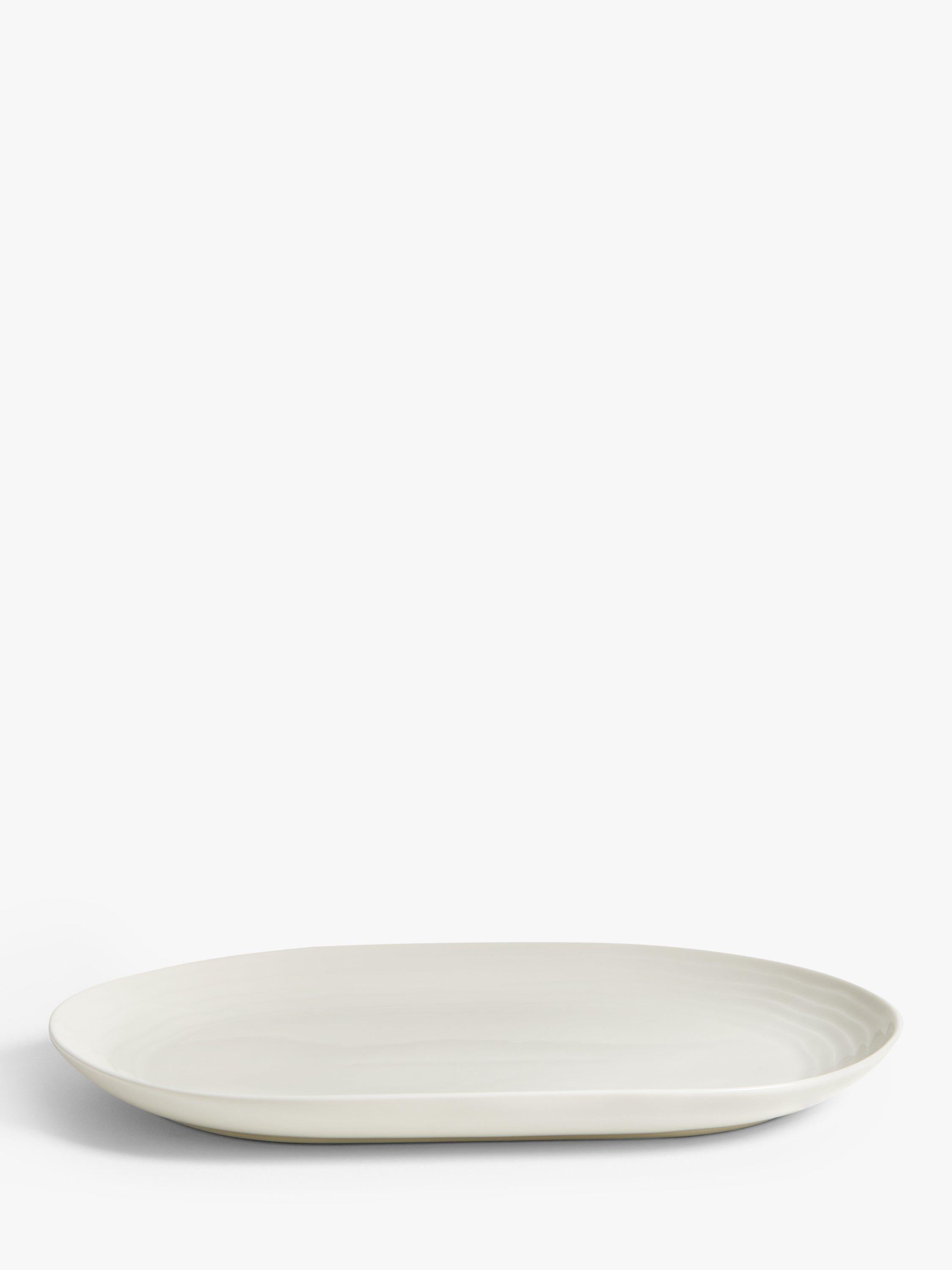 John Lewis ovalt serveringsfat i fint porselen, hvitt, 38.7 cm, britisk versjon