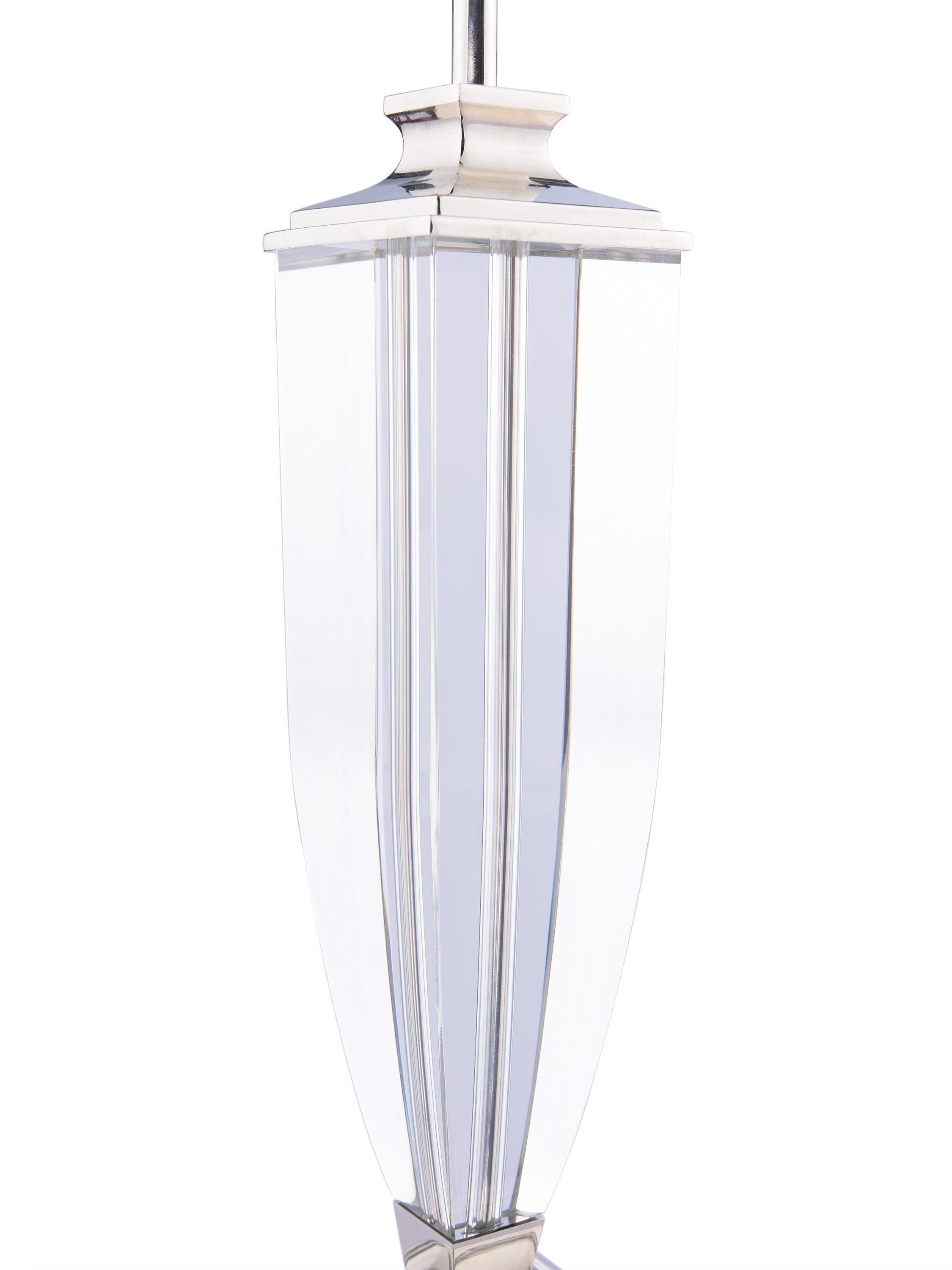 Laura Ashley crystal table lamp with silk shade, UK version
