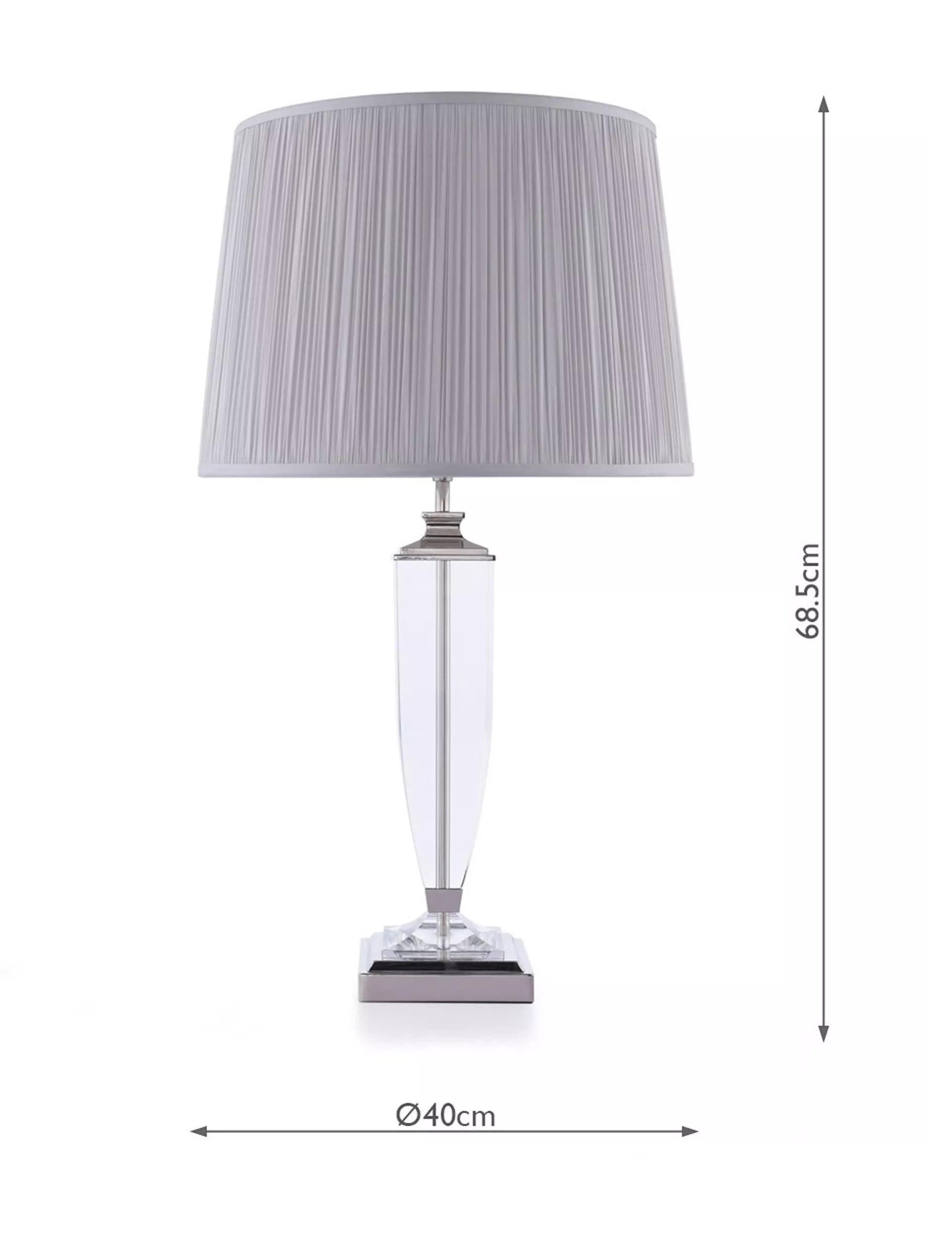Laura Ashley crystal table lamp with silk shade, UK version