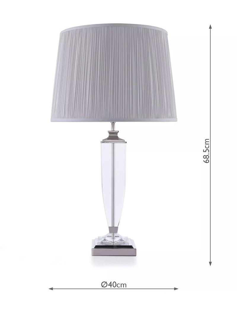 Laura Ashley crystal table lamp with silk shade, UK version