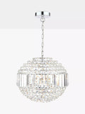 Laura Ashley ceiling light Vienna crystal globe polished chrome - British product