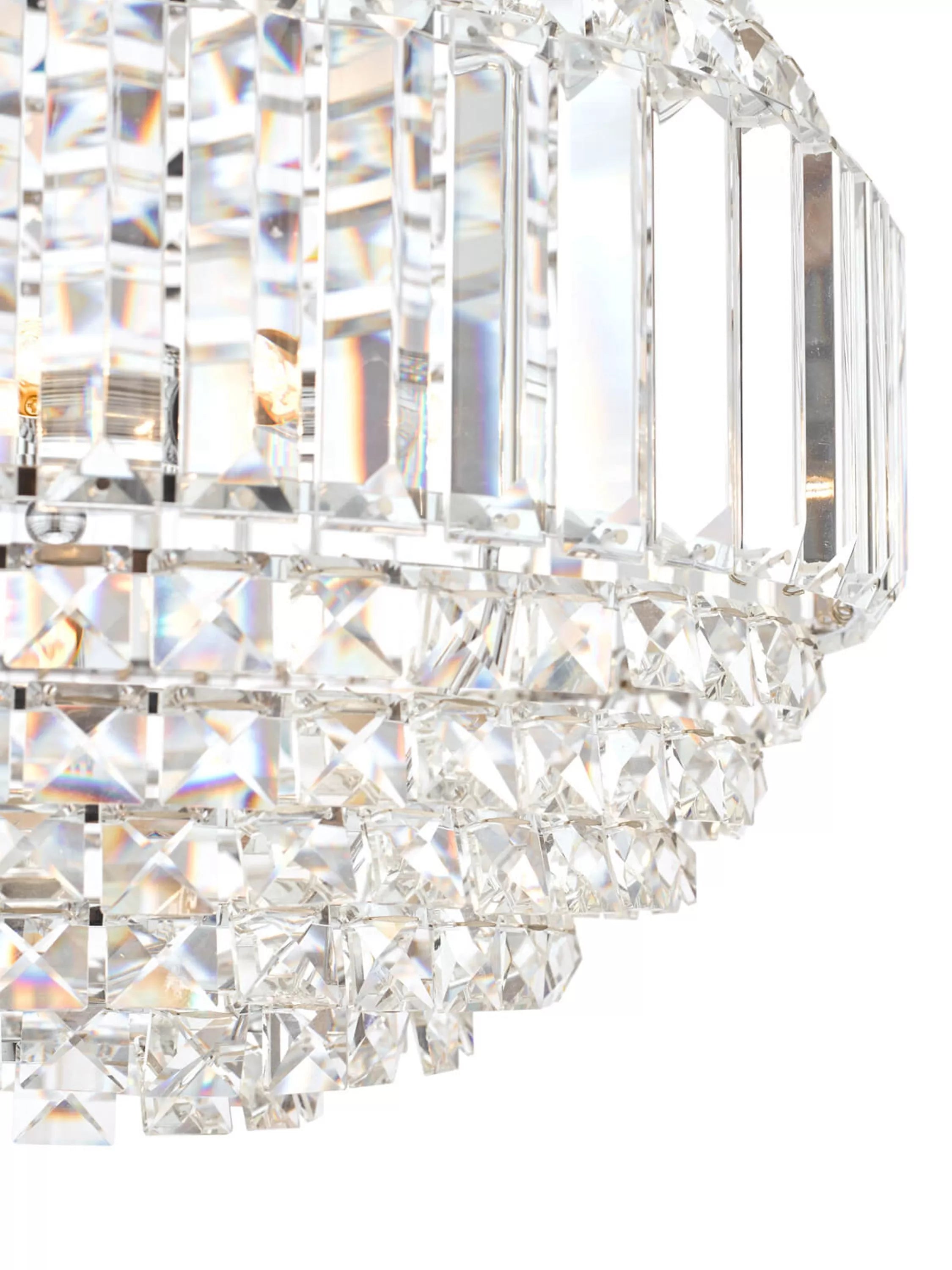 Laura Ashley ceiling light Vienna crystal globe polished chrome - British product