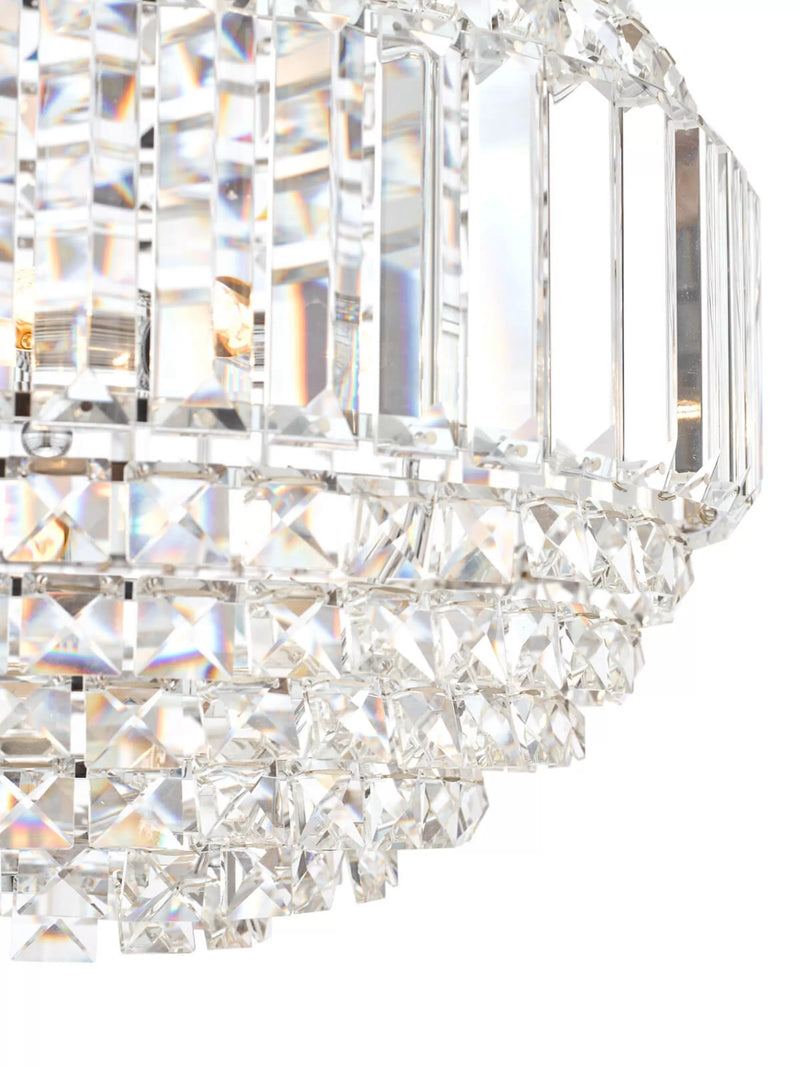 Laura Ashley ceiling light Vienna crystal globe polished chrome - British product