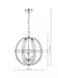 Laura Ashley crystal pendant light clear polished chrome, imported from the UK