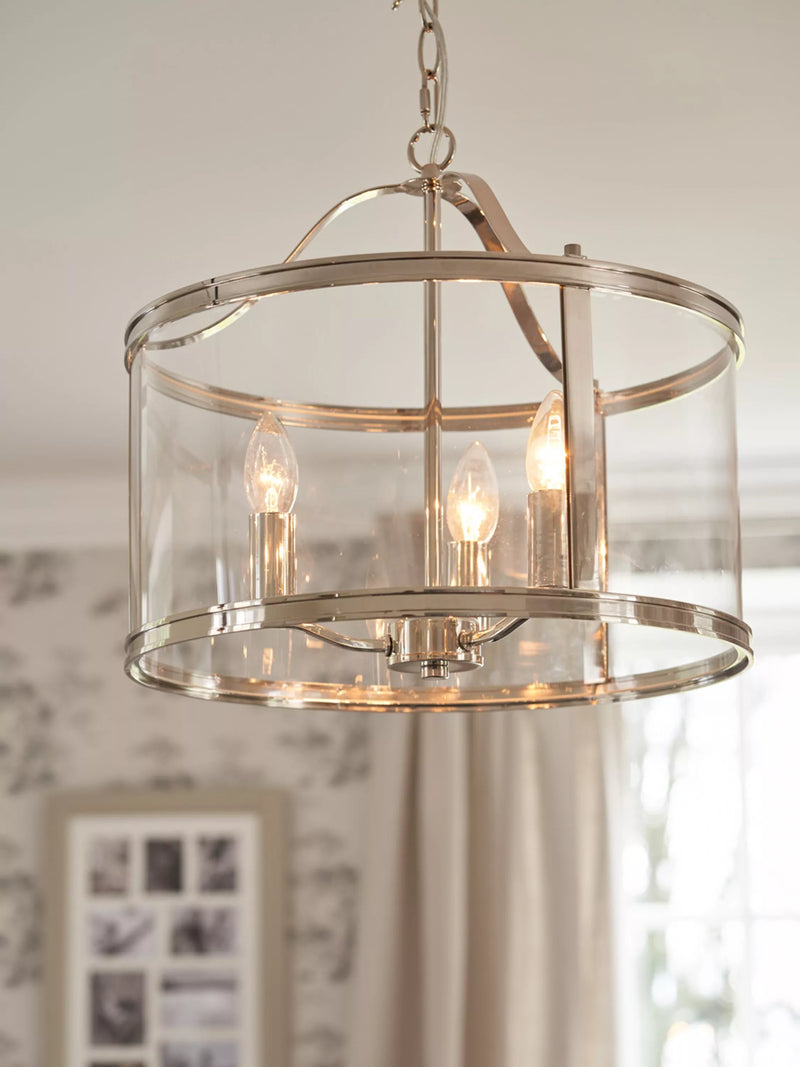Laura Ashley Harrington 3 Arm Glass Ceiling Light Antique