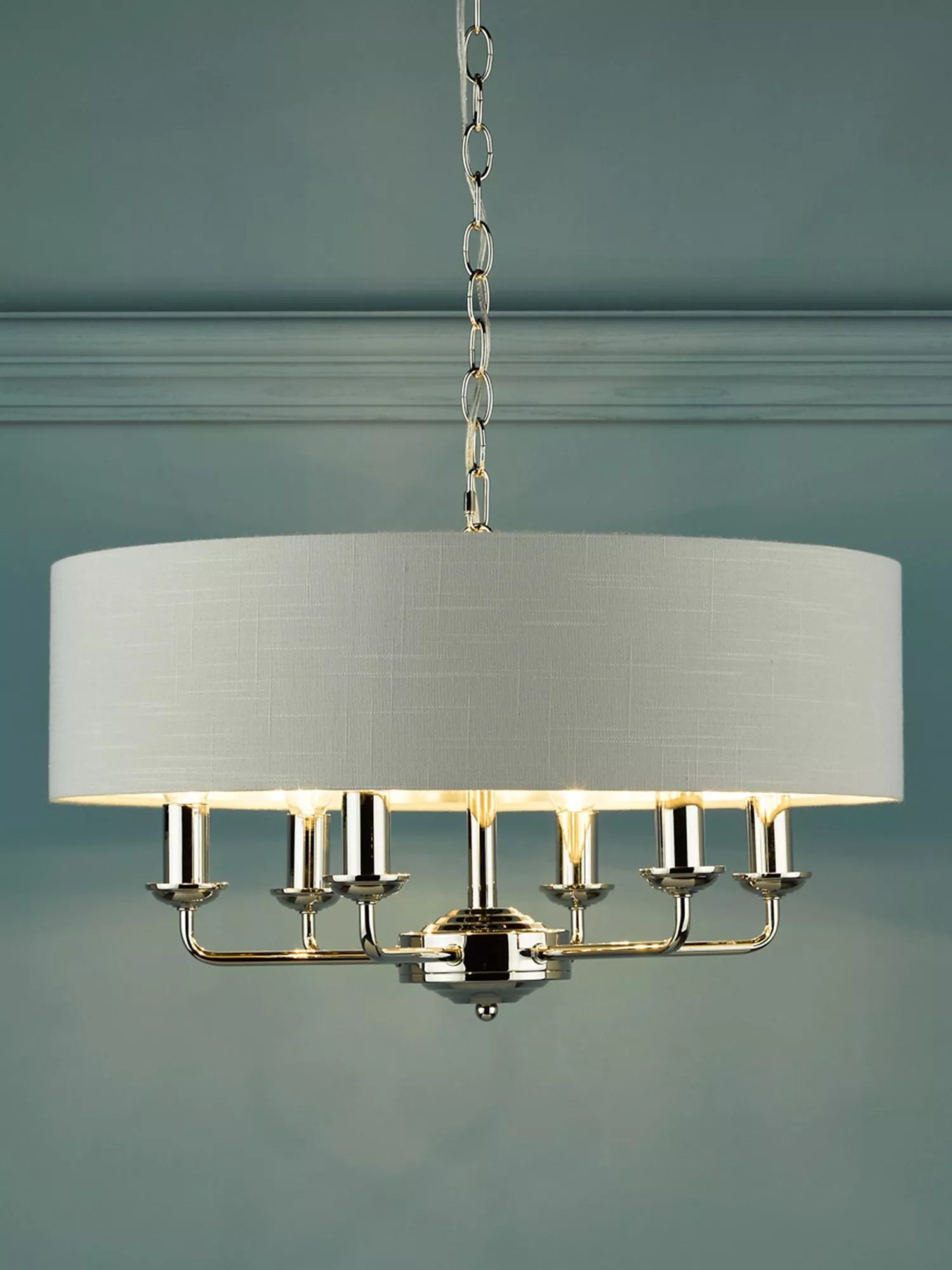 Laura Ashley Sorrento 6 Arm Ceiling Light Polished