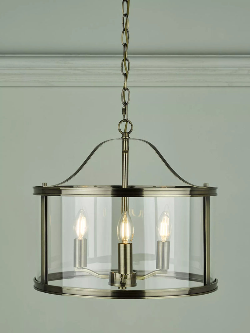 Laura Ashley three-arm glass ceiling light - British product