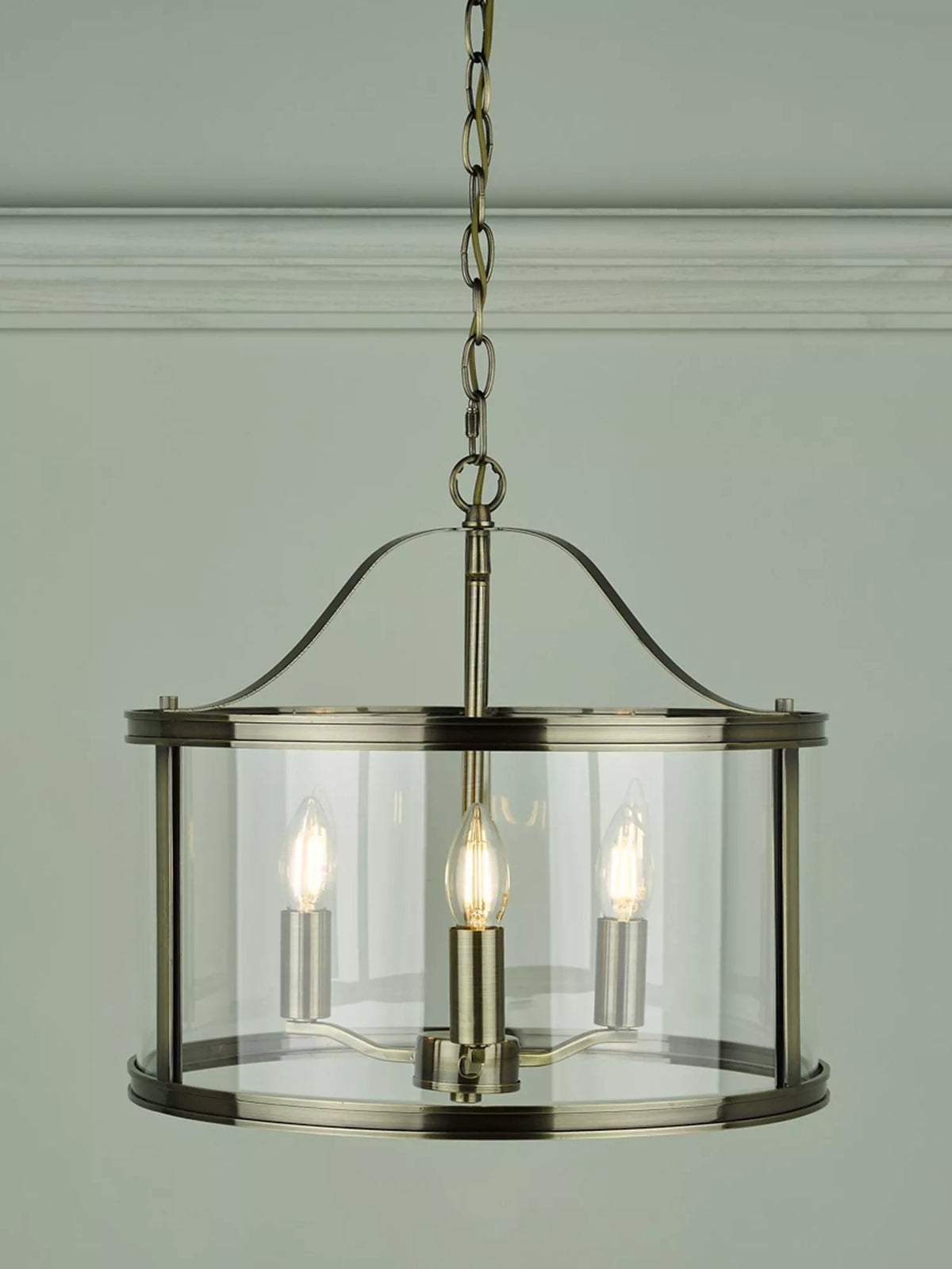 Laura Ashley three-arm glass ceiling light - British product