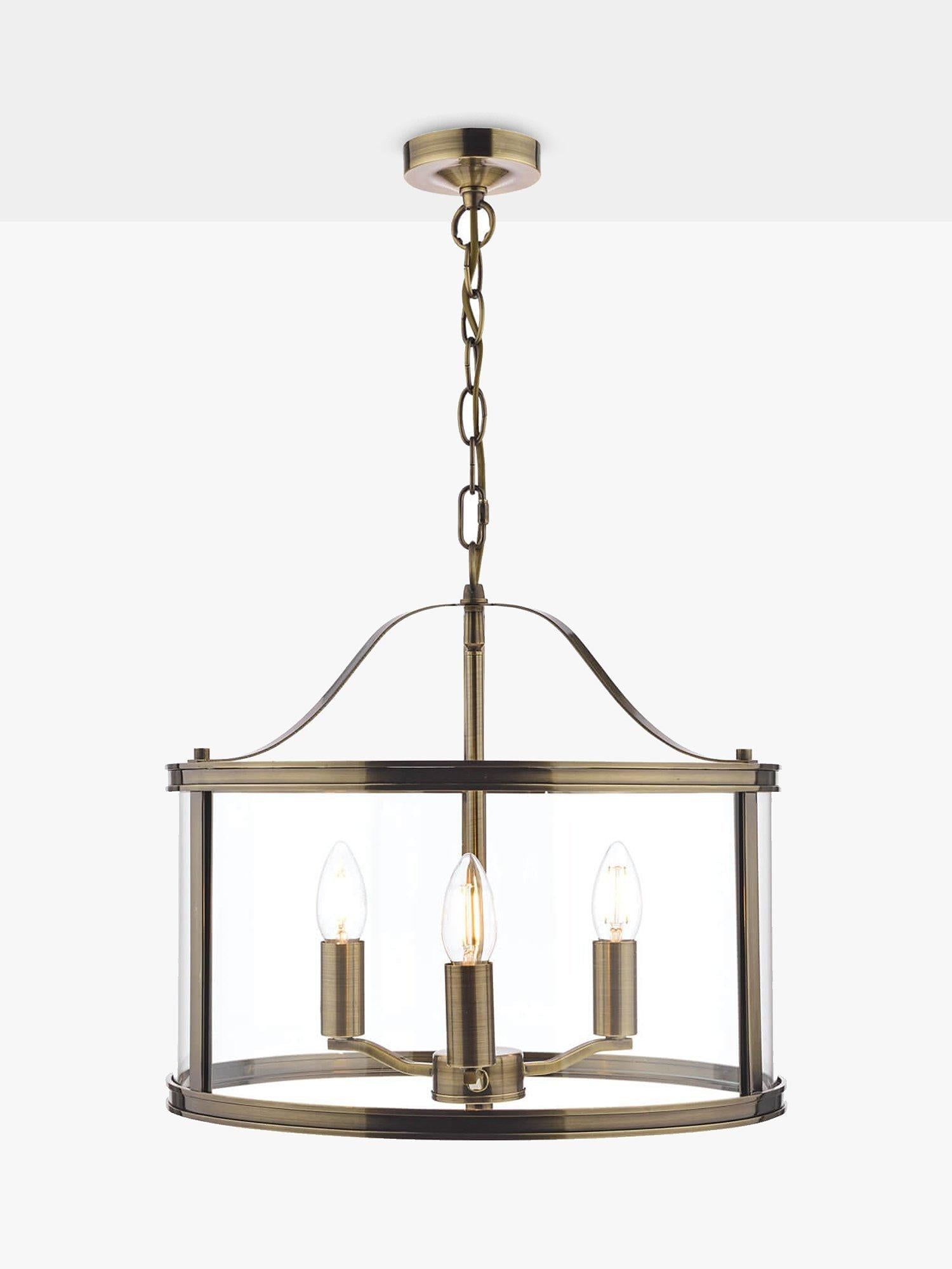 Laura Ashley three-arm glass ceiling light - British product